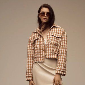 Anthropologie Bishop + Young Tweed Moto Jacket